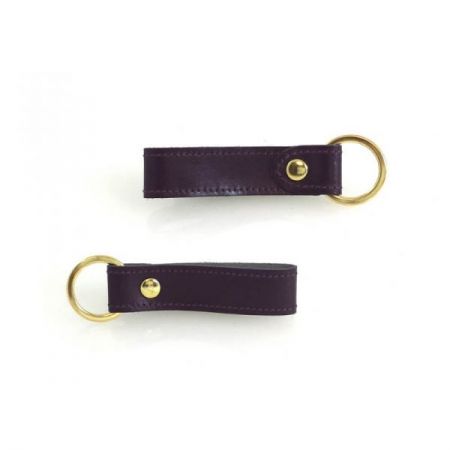 Porte clef rectangulaire en cuir personnalis